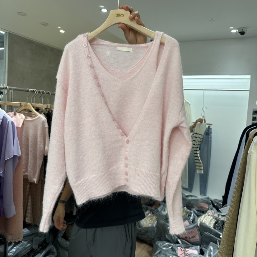 LEWIN東大門直郵女裝新品推薦熱賣人氣時尚職業套裝開衫紐扣LEWIN套裝圖色1