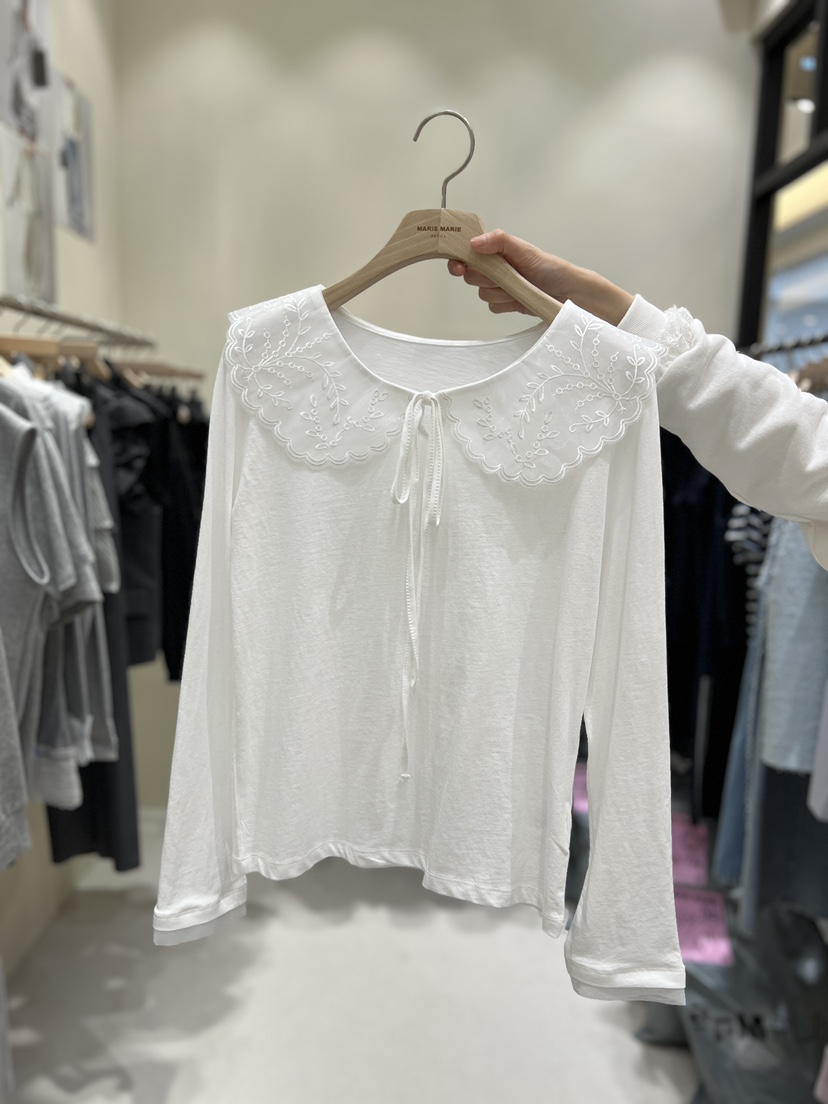 MARIE MARIE韓國直郵女裝新款熱賣26春夏人氣時尚長袖T恤MARIE MARIE長袖T恤圖色1