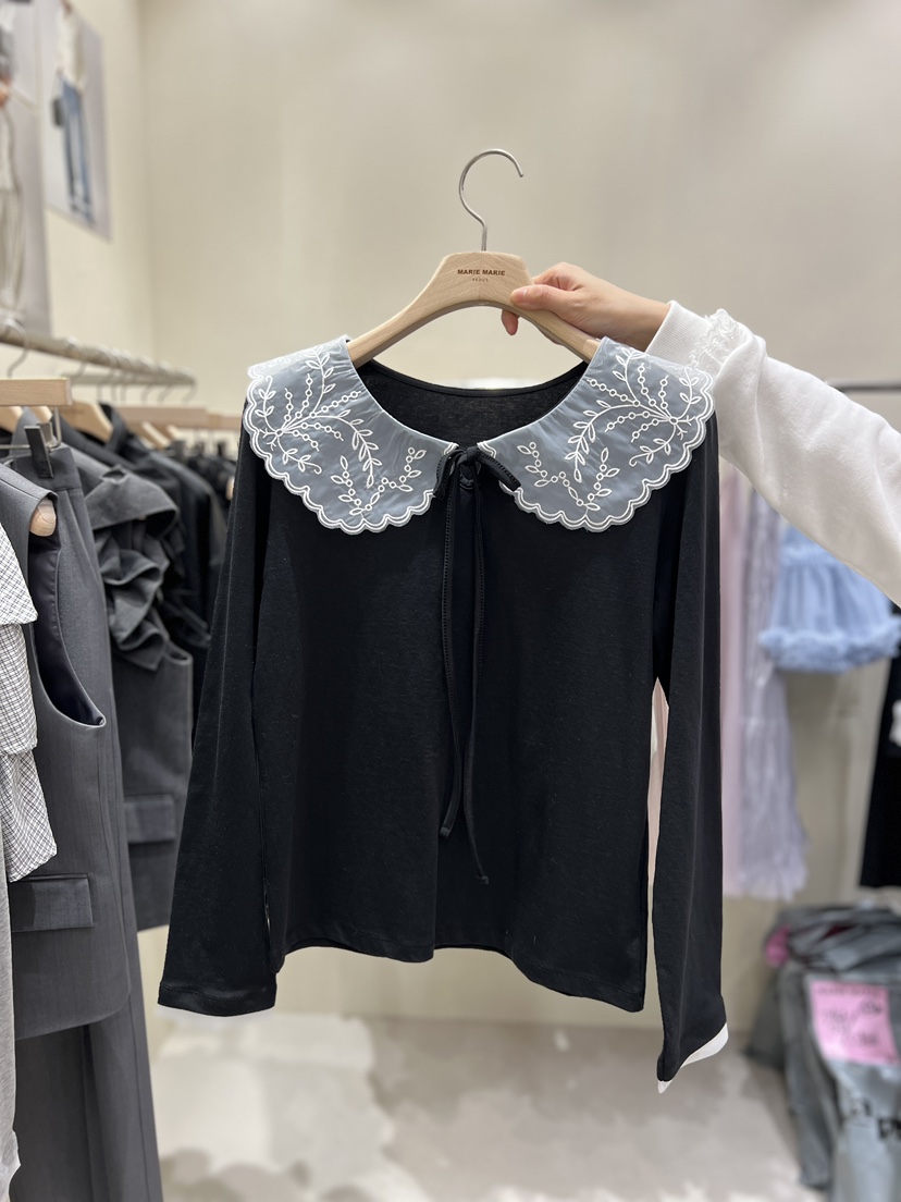MARIE MARIE韓國直郵女裝新款熱賣26春夏人氣時尚長袖T恤MARIE MARIE長袖T恤圖色3