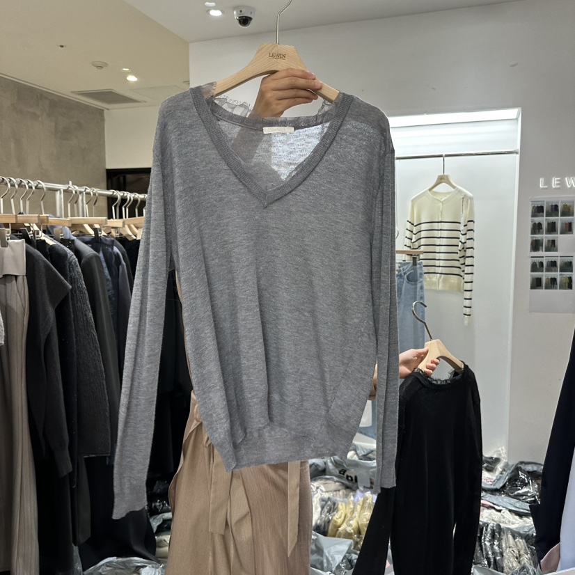 LEWIN韓國直郵女士新品推薦真品休閑職業時尚熱賣針織衫V領LEWIN針織衫圖色2