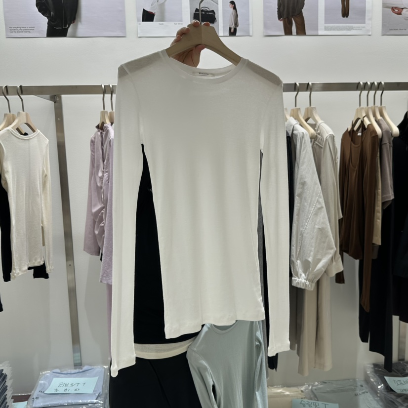 HAUTTE-P韓國代購女士新品真品26春夏推薦人氣長袖T恤修身HAUTTE長袖T恤圖色3