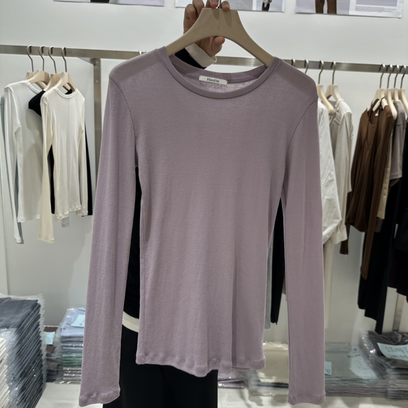 HAUTTE-P韓國代購女士新品真品26春夏推薦人氣長袖T恤修身HAUTTE長袖T恤圖色5