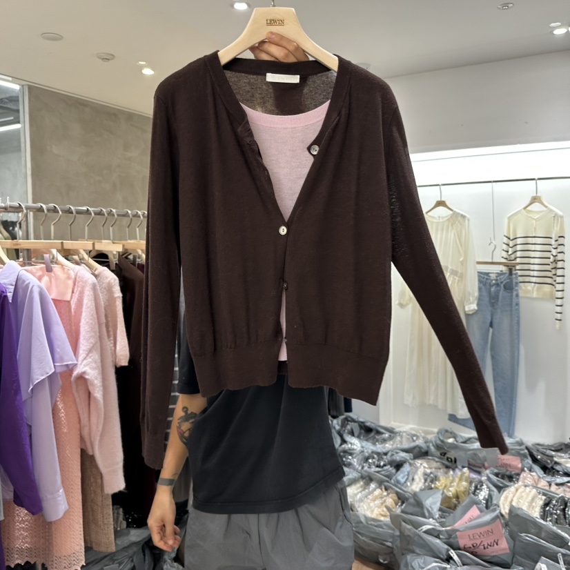 LEWIN東大門實拍女士新款職業推薦時尚人氣真品針織衫假兩件LEWIN針織衫圖色2