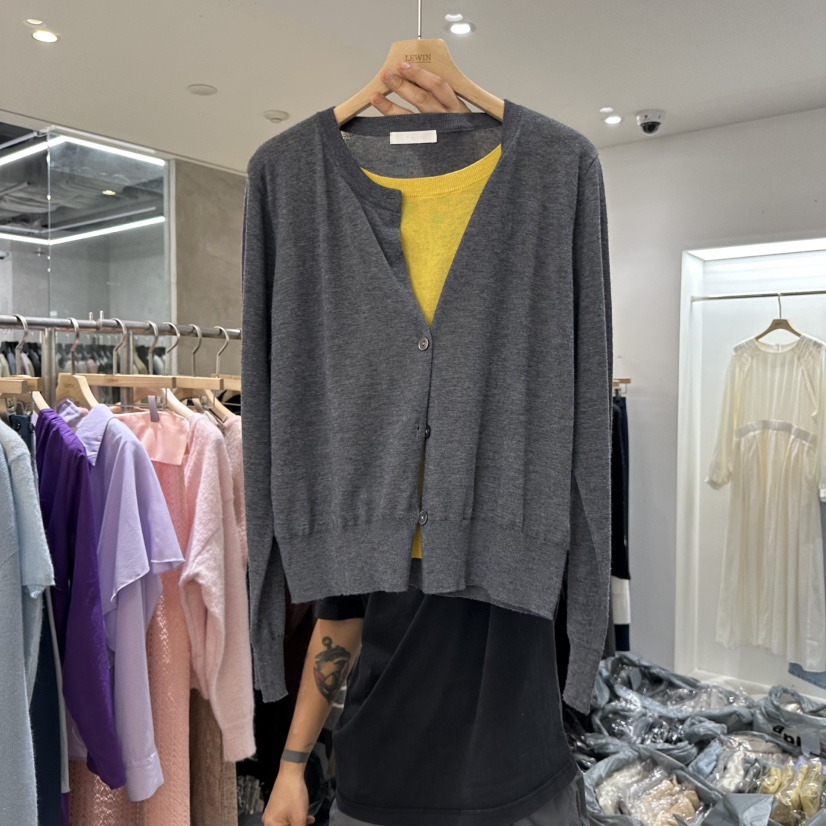 LEWIN東大門實拍女士新款職業推薦時尚人氣真品針織衫假兩件LEWIN針織衫圖色3
