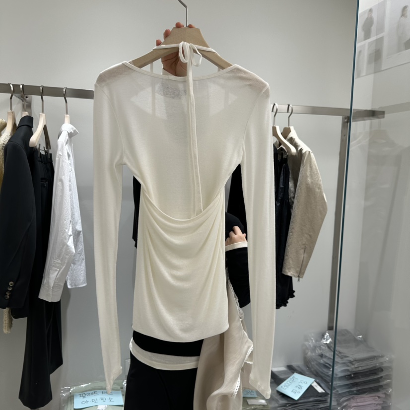 HAUTTE-P韓國代購女裝新款真品熱賣職業人氣長袖T恤假兩件HAUTTE長袖T恤