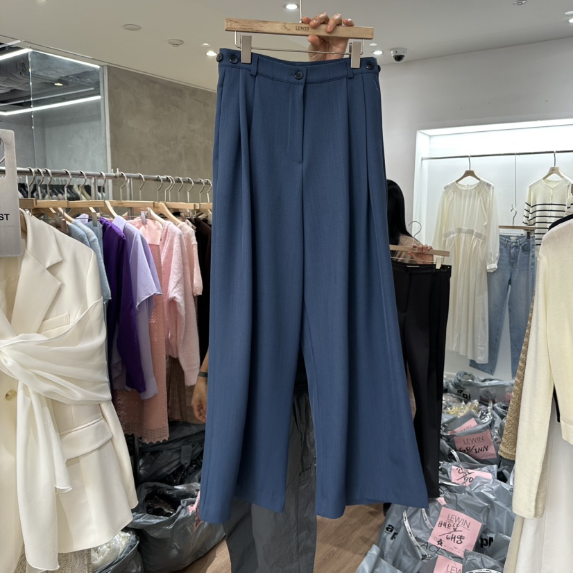 LEWIN韓國代購女裝新款熱賣休閑推薦26春夏人氣休閑褲紐扣LEWIN休閑褲圖色2