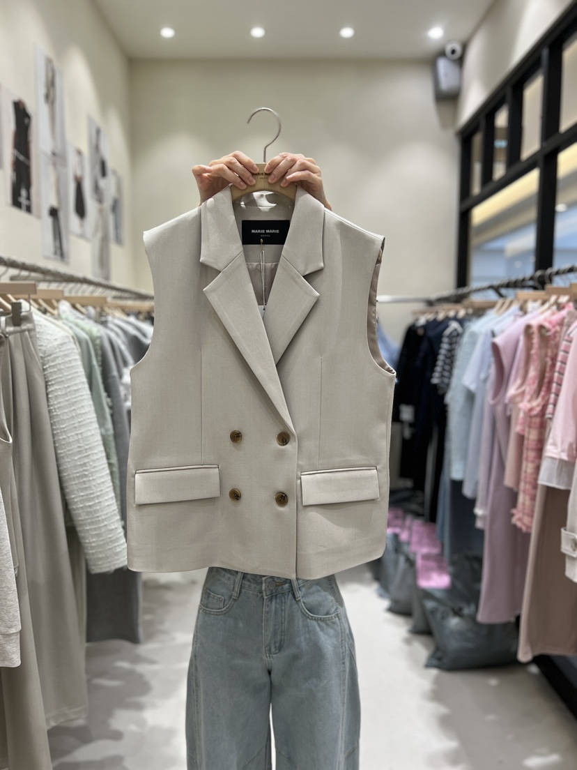 MARIE MARIE東大門代購女裝新款休閑職業26春夏真品馬甲MARIE MARIE馬甲圖色1