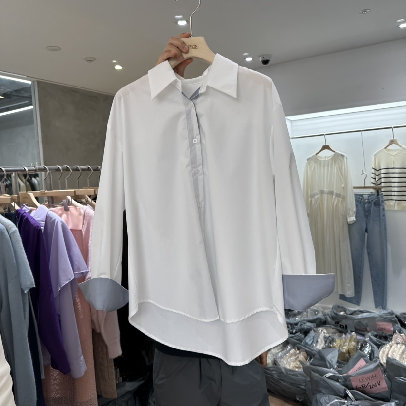 LEWIN韓國代購女裝新款推薦休閑人氣熱賣真品職業襯衫蕾絲衫LEWIN襯衫/蕾絲衫圖色1