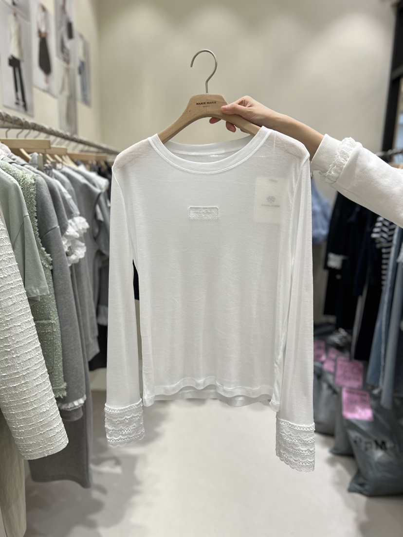 MARIE MARIE韓國代購女裝新款熱賣人氣26春夏休閑長袖T恤MARIE MARIE長袖T恤圖色1