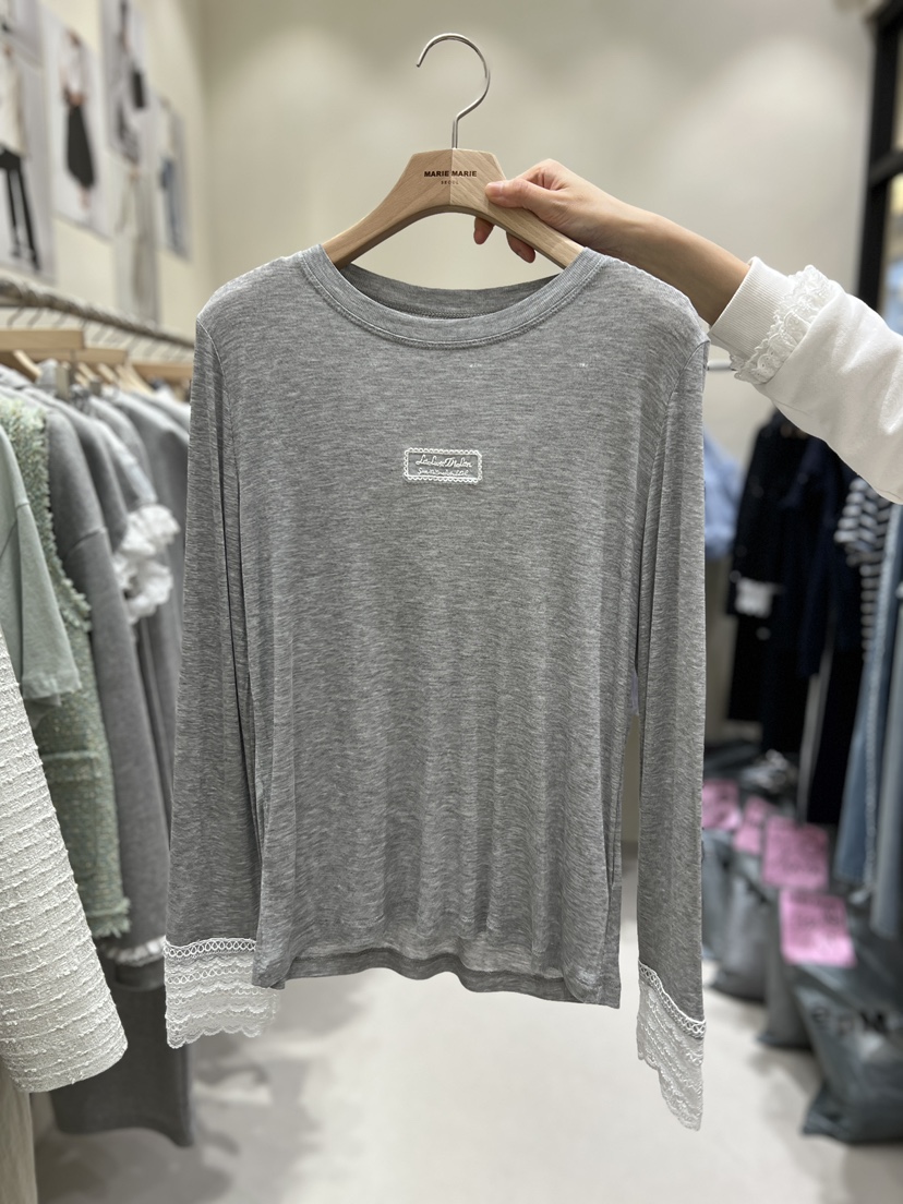 MARIE MARIE韓國代購女裝新款熱賣人氣26春夏休閑長袖T恤MARIE MARIE長袖T恤圖色2