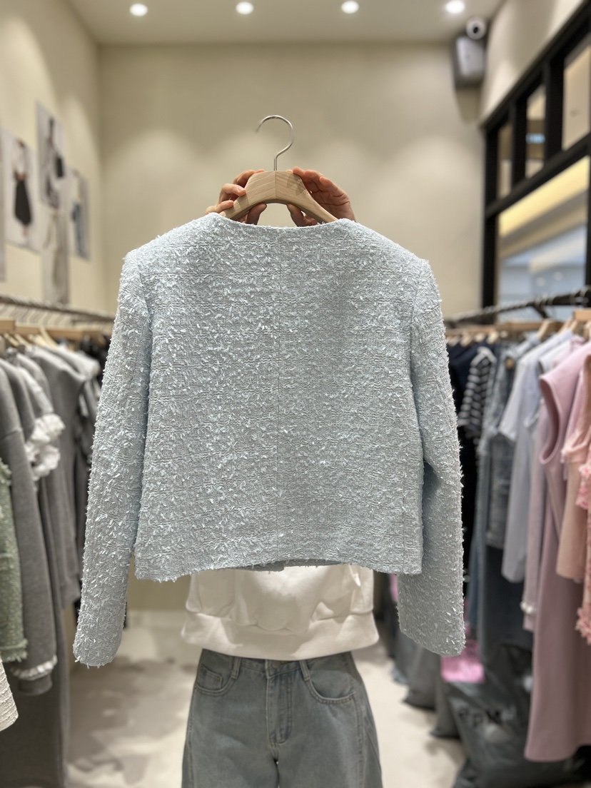 MARIE MARIE韓國直郵女裝新款人氣時尚夾克含飾品粗花呢MARIE MARIE夾克