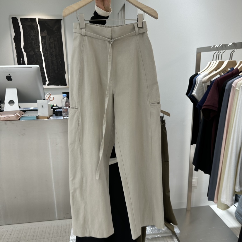 HAUTTE-P東大門實拍女裝新品職業人氣時尚26春夏休閑褲含腰帶HAUTTE休閑褲圖色1