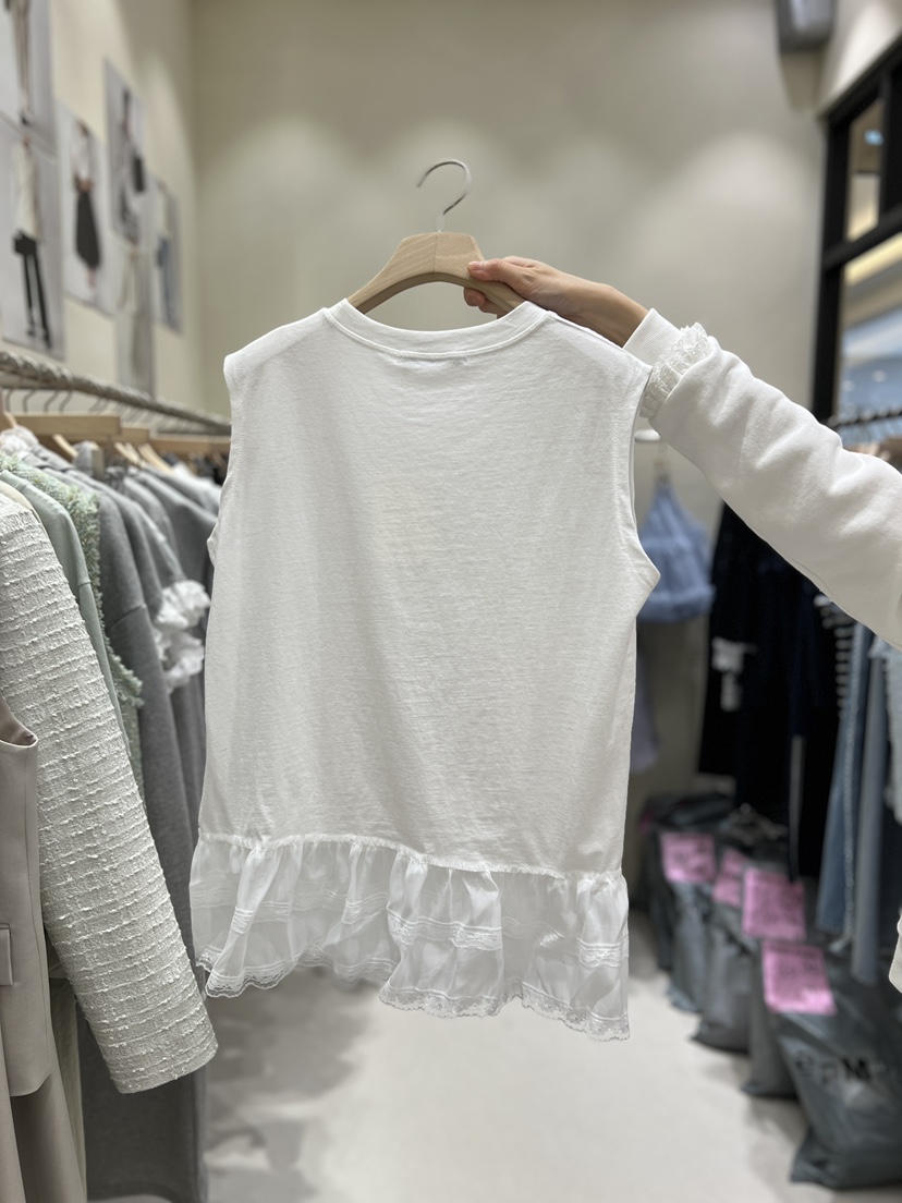 MARIE MARIE韓國直郵女士新品休閑熱賣吊帶背心刺繡蕾絲MARIE MARIE吊帶/背心