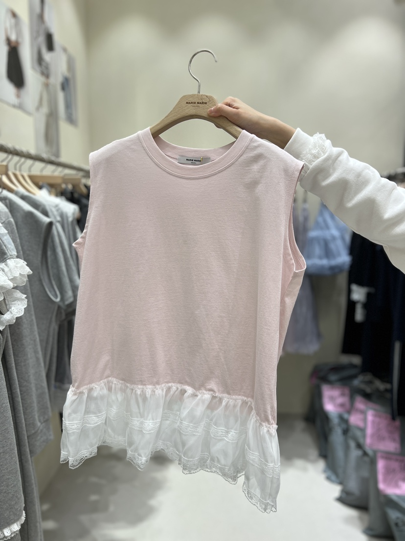 MARIE MARIE韓國直郵女士新品休閑熱賣吊帶背心刺繡蕾絲MARIE MARIE吊帶/背心圖色2