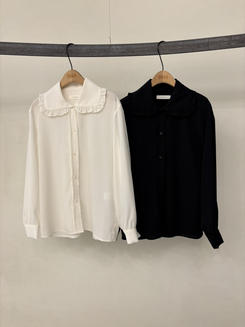 OHAO韓國直郵女士新款職業休閑推薦人氣真品時尚襯衫蕾絲衫OHAO/HA MONG襯衫/蕾絲衫