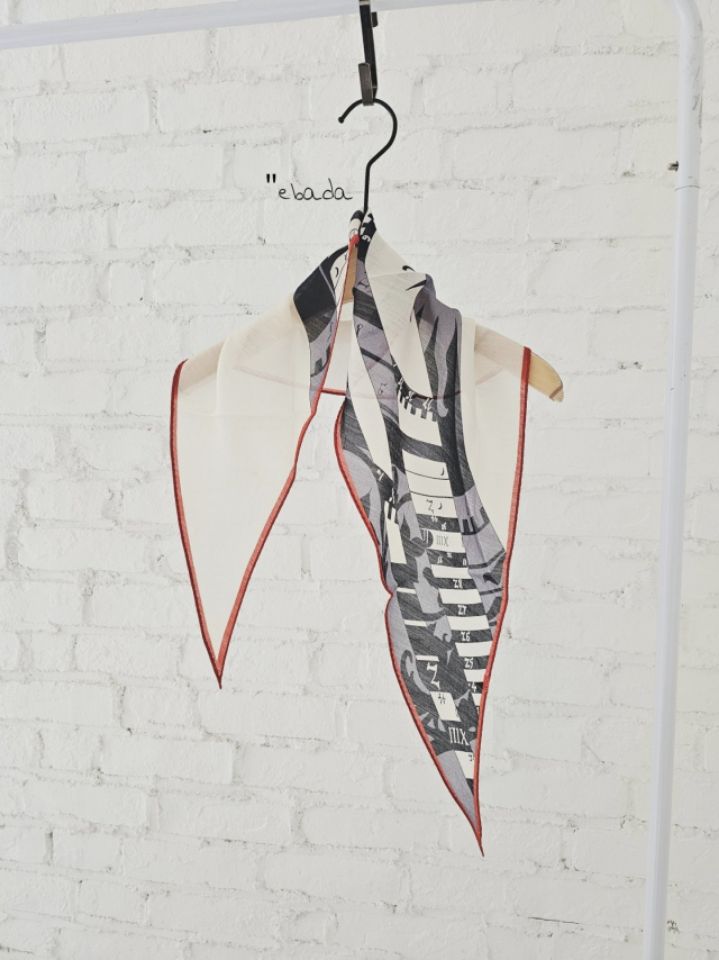 EBADA東大門代購女士新品26春夏人氣職業圍巾披肩羊毛絲綢EBADA圍巾/披肩圖色2