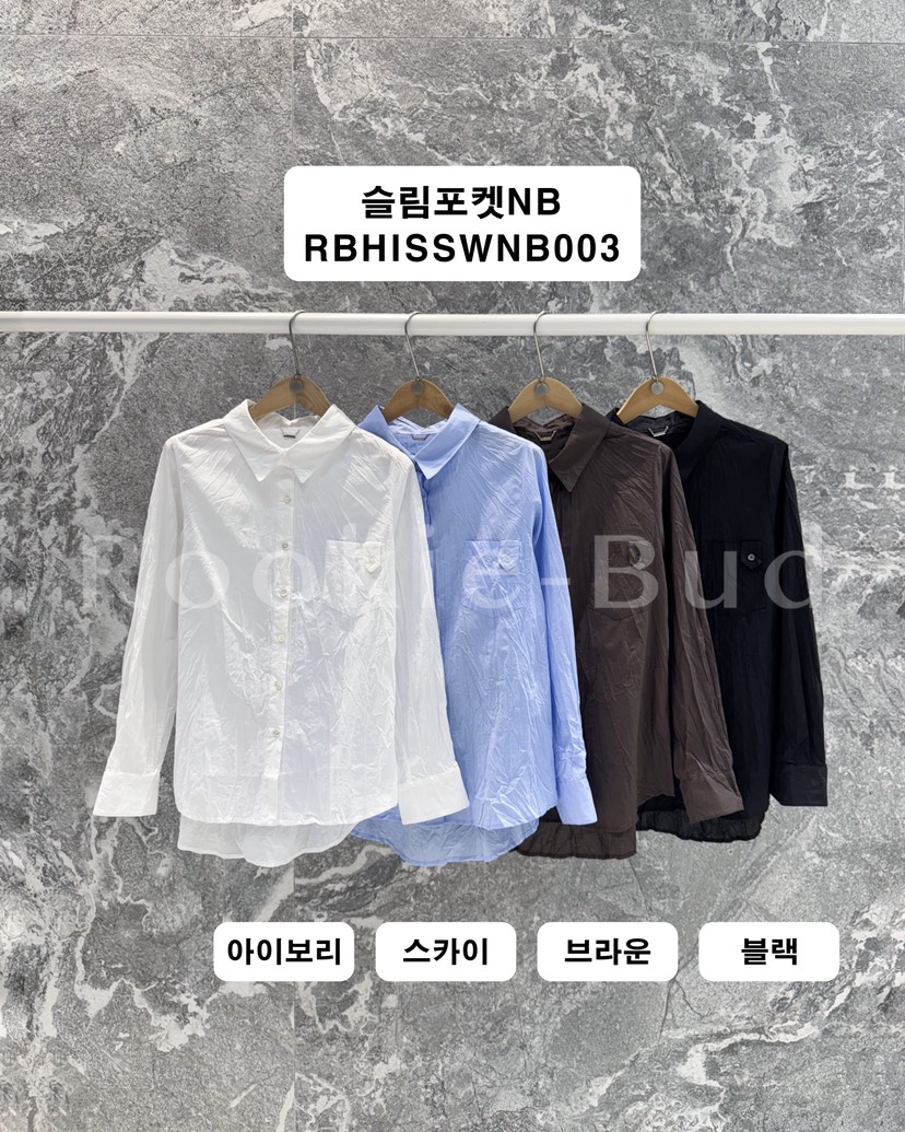 ROOKIE BUD韓國直郵女士新品熱賣人氣真品襯衫蕾絲衫口袋ROOKIE BUD-L襯衫/蕾絲衫