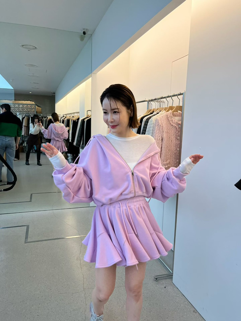 JUJU韓國代購女士新品時尚26春夏真品夾克連帽拉鏈衫短款JUJU夾克