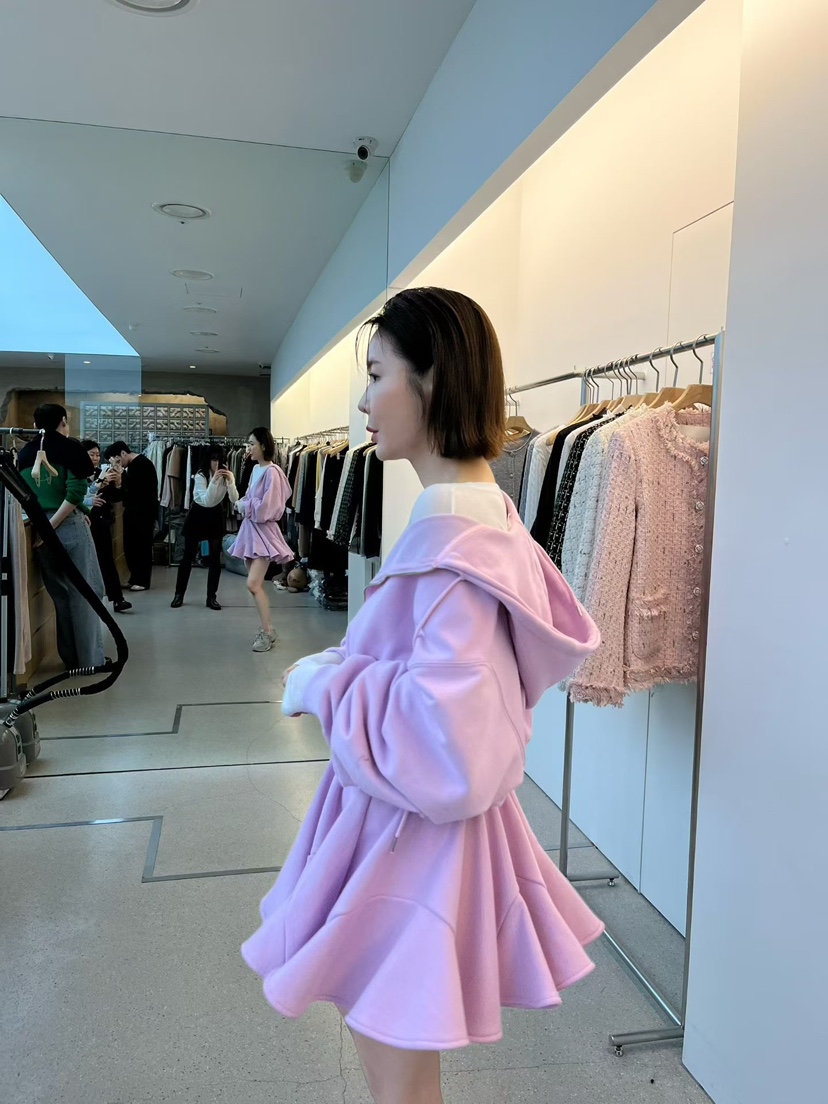 JUJU韓國代購女士新品時尚26春夏真品夾克連帽拉鏈衫短款JUJU夾克