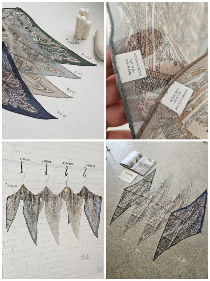 EBADA韓國直郵女士新品26春夏休閑人氣推薦圍巾披肩羊毛絲綢EBADA圍巾/披肩