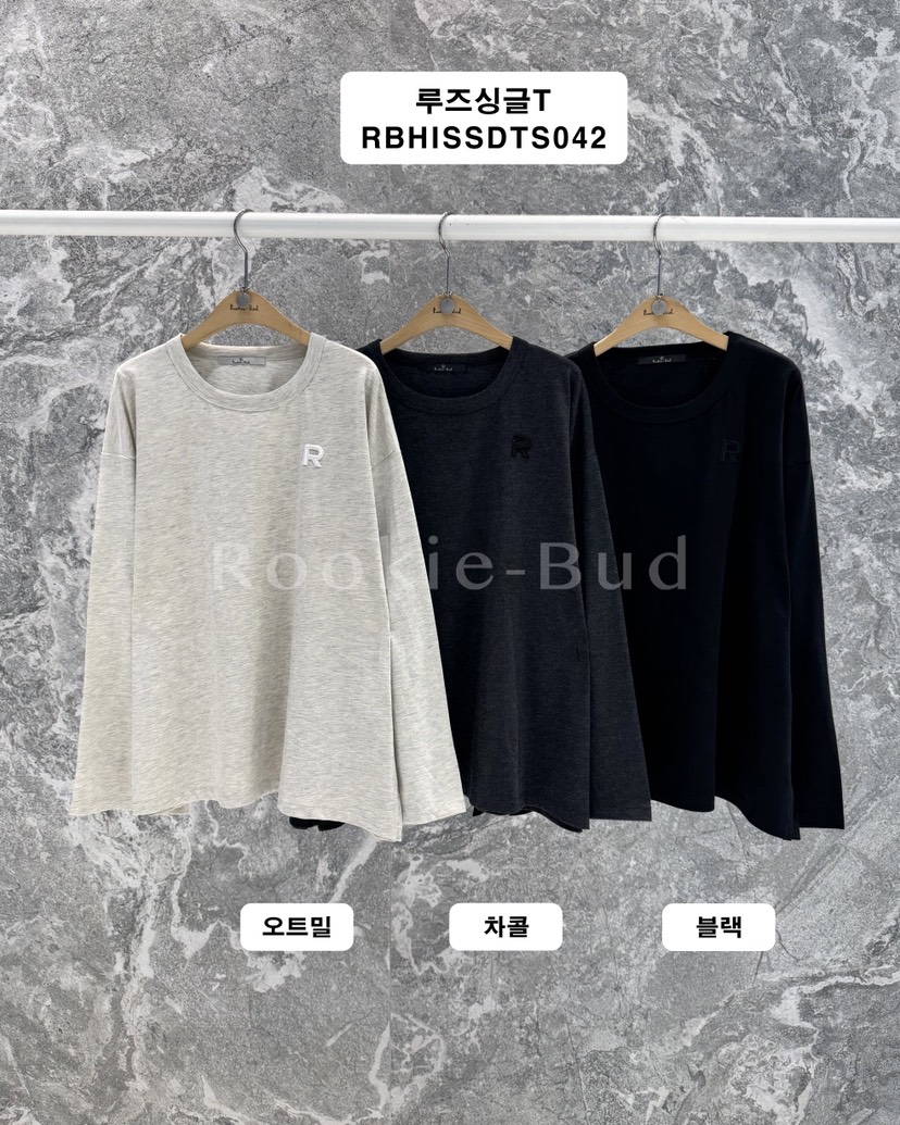 ROOKIE BUD韓國代購女裝新品休閑職業26春夏時尚長袖T恤ROOKIE BUD-L長袖T恤