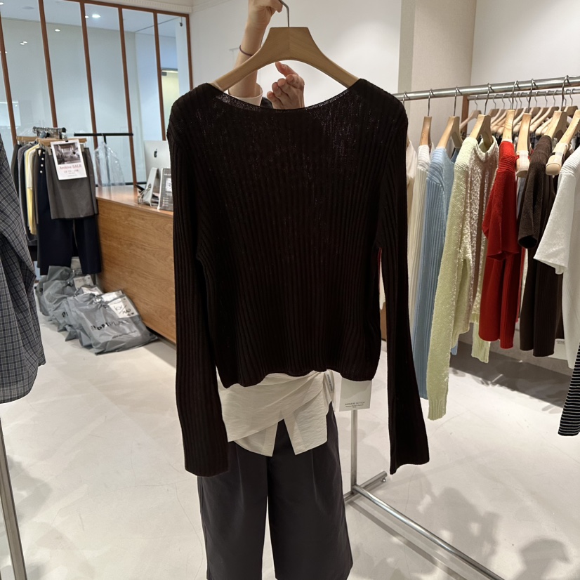 ANDMORE BUTTON東大門直郵女士新款推薦熱賣26春夏針織衫ANDMORE BUTTON針織衫圖色3