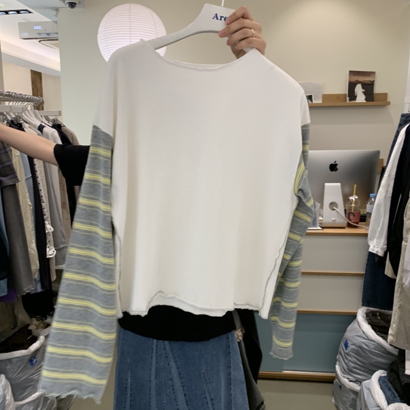 ARE東大門直郵女士新品真品時尚26春夏休閑熱賣推薦長袖T恤ARE YOU/ARE長袖T恤圖色1
