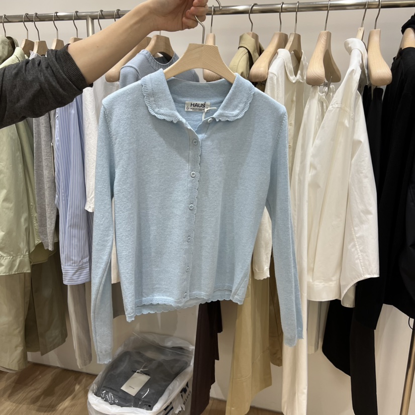 HAUS-A東大門實拍女裝新款時尚職業26春夏針織衫蕾絲開衫HAUSWOMEN針織衫圖色2