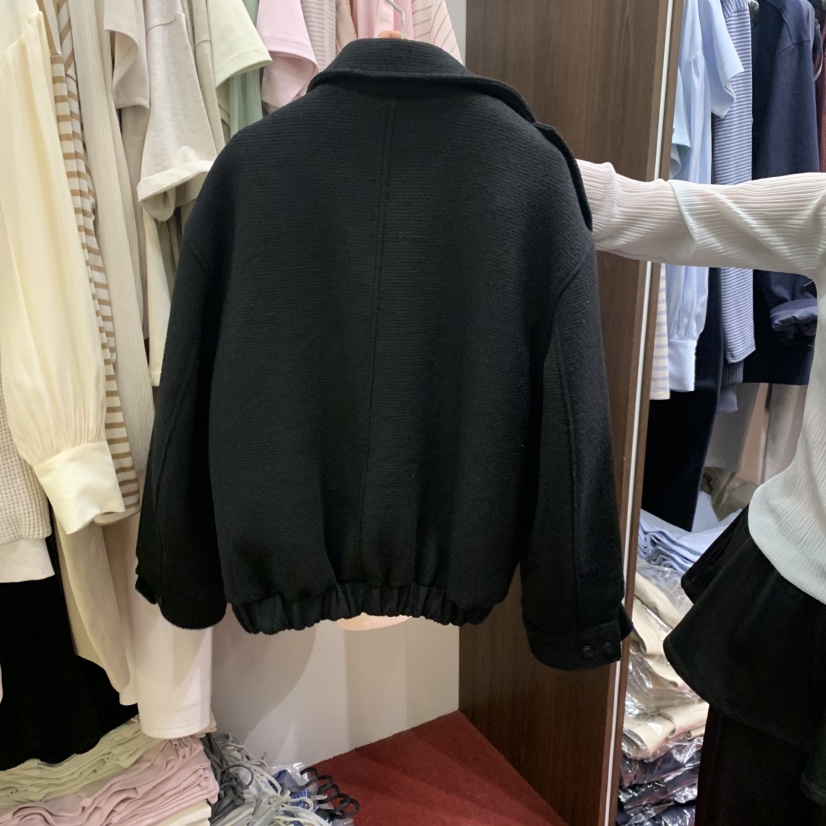 PEANUT BUTTER東大門實拍女士新款休閑人氣職業夾克粗花呢PEANUT BUTTER夾克