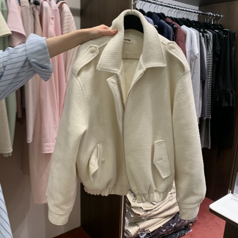 PEANUT BUTTER東大門實拍女士新款休閑人氣職業夾克粗花呢PEANUT BUTTER夾克圖色1