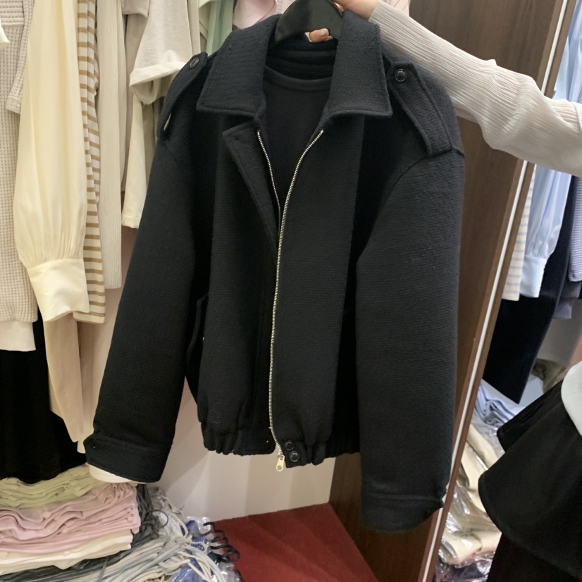 PEANUT BUTTER東大門實拍女士新款休閑人氣職業夾克粗花呢PEANUT BUTTER夾克圖色2