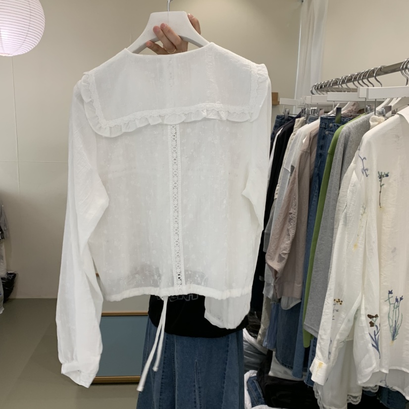 ARE韓國直郵女士新款職業休閑推薦熱賣真品時尚襯衫蕾絲衫ARE YOU/ARE襯衫/蕾絲衫