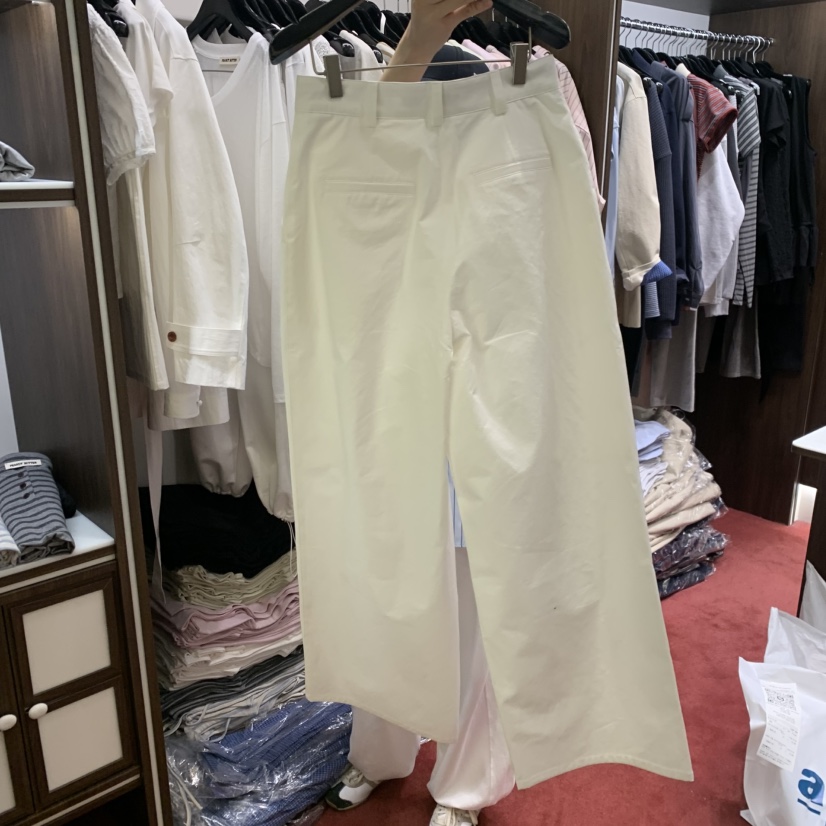 PEANUT BUTTER東大門實拍女士新款26春夏休閑褲棉質褶裥PEANUT BUTTER休閑褲