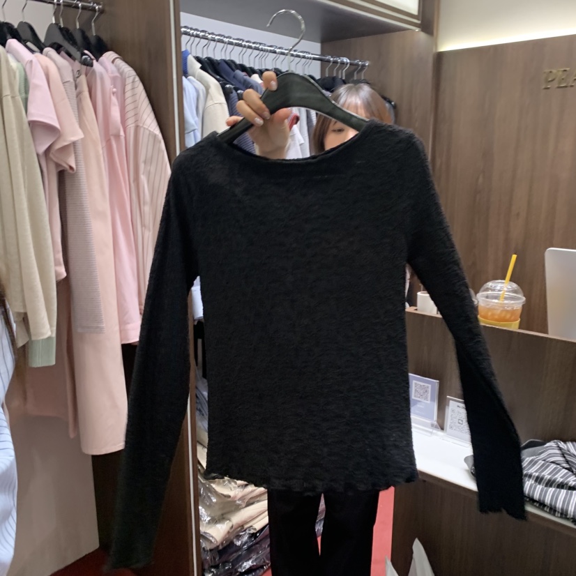 PEANUT BUTTER東大門代購女士新品推薦26春夏人氣長袖T恤PEANUT BUTTER長袖T恤圖色2