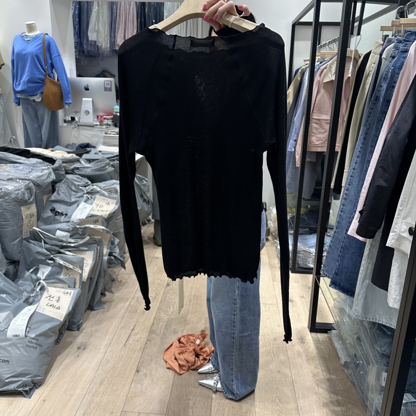 BRUNI/RICOTTA韓國代購女裝新款休閑26春夏真品職業長袖T恤BRUNI/RICOTTA長袖T恤