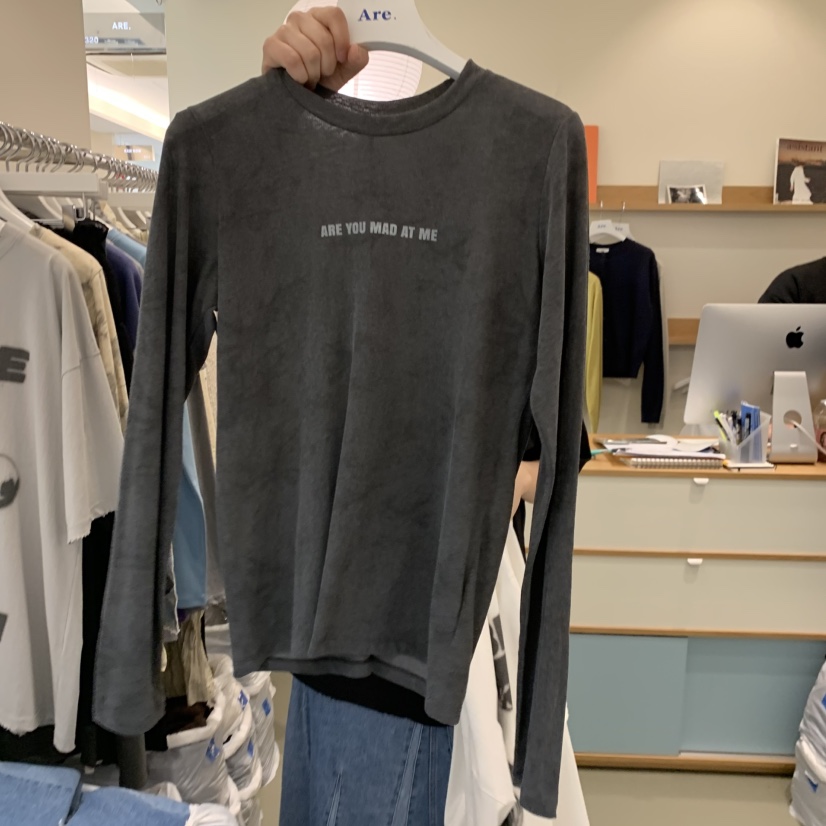 ARE韓國代購女裝新品時尚職業人氣休閑熱賣真品26春夏長袖T恤ARE YOU/ARE長袖T恤圖色2