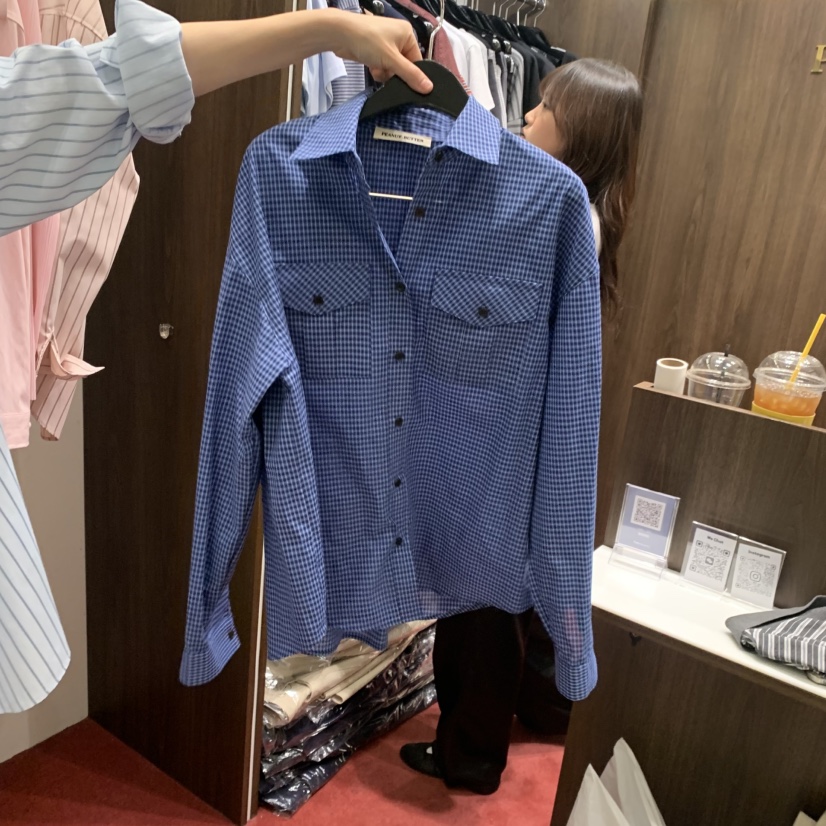 PEANUT BUTTER東大門直郵女裝新款推薦休閑襯衫蕾絲衫口袋PEANUT BUTTER襯衫/蕾絲衫圖色2