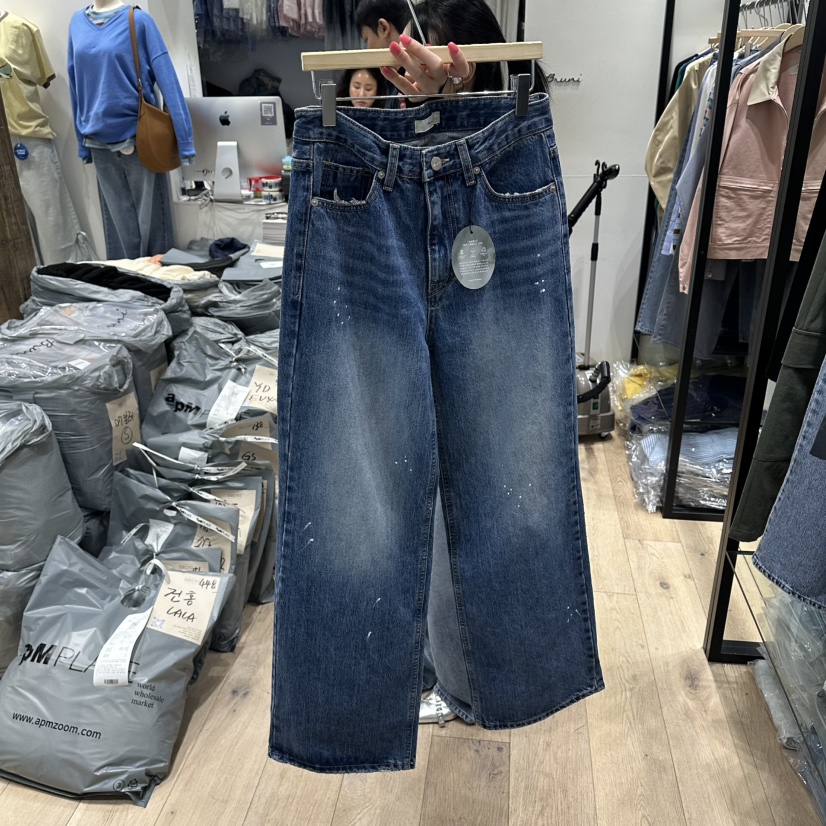 BRUNI/RICOTTA韓國直郵女裝新品26春夏人氣真品職業牛仔褲BRUNI/RICOTTA牛仔褲圖色1