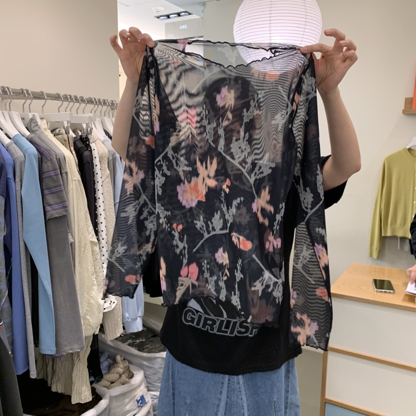 ARE東大門代購女裝新品26春夏推薦休閑真品襯衫蕾絲衫透視ARE YOU/ARE襯衫/蕾絲衫圖色2