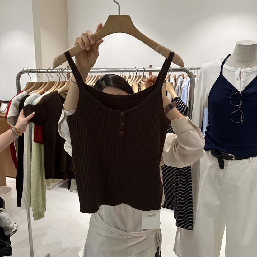 ANDMORE BUTTON韓國直郵女裝新品休閑職業26春夏吊帶背心紐扣ANDMORE BUTTON吊帶/背心圖色2