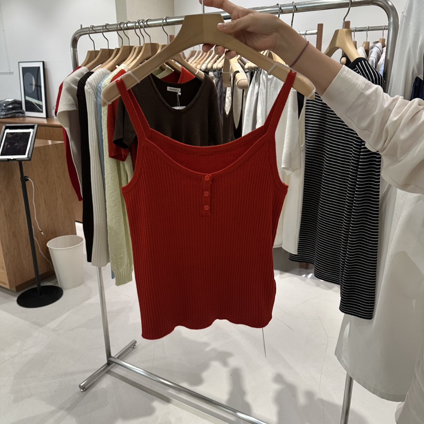 ANDMORE BUTTON韓國直郵女裝新品休閑職業26春夏吊帶背心紐扣ANDMORE BUTTON吊帶/背心圖色3