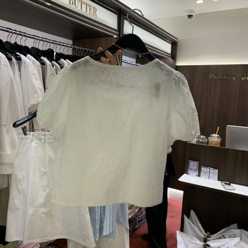 PEANUT BUTTER韓國代購女裝新款熱賣推薦襯衫蕾絲衫蕾絲PEANUT BUTTER襯衫/蕾絲衫