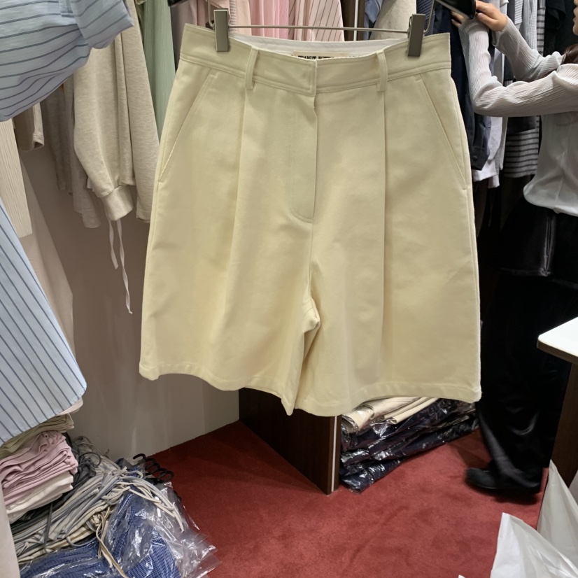 PEANUT BUTTER東大門實拍女士新品休閑熱賣短褲棉質褶裥PEANUT BUTTER短褲圖色1