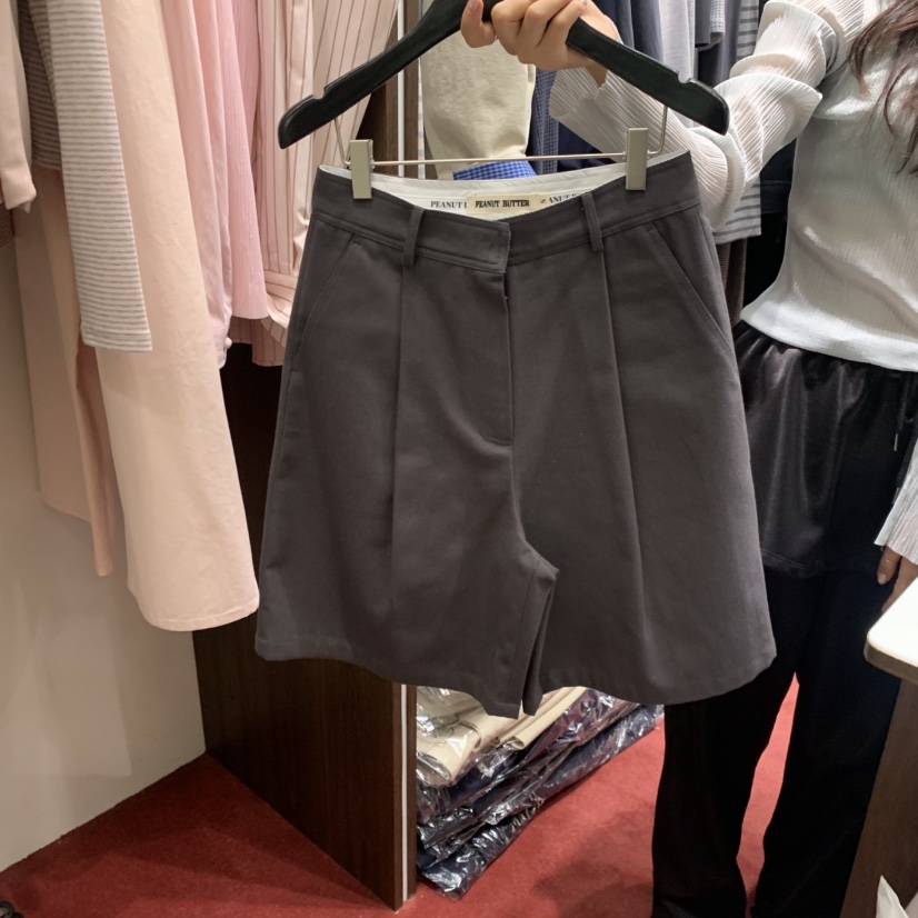 PEANUT BUTTER東大門實拍女士新品休閑熱賣短褲棉質褶裥PEANUT BUTTER短褲圖色2
