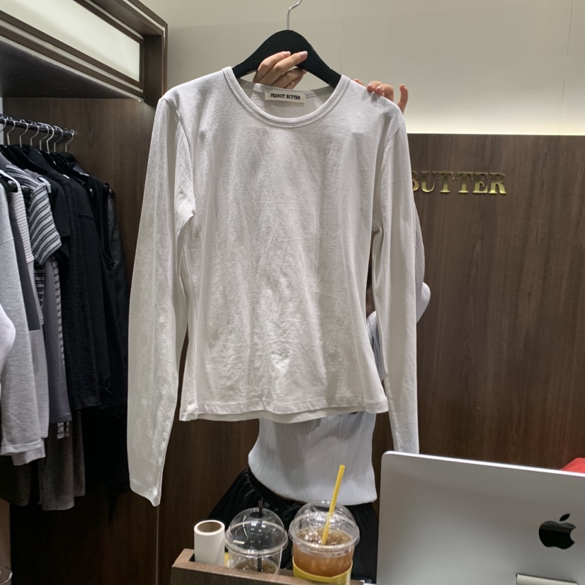 PEANUT BUTTER東大門實拍女士新品熱賣26春夏推薦長袖T恤PEANUT BUTTER長袖T恤圖色2