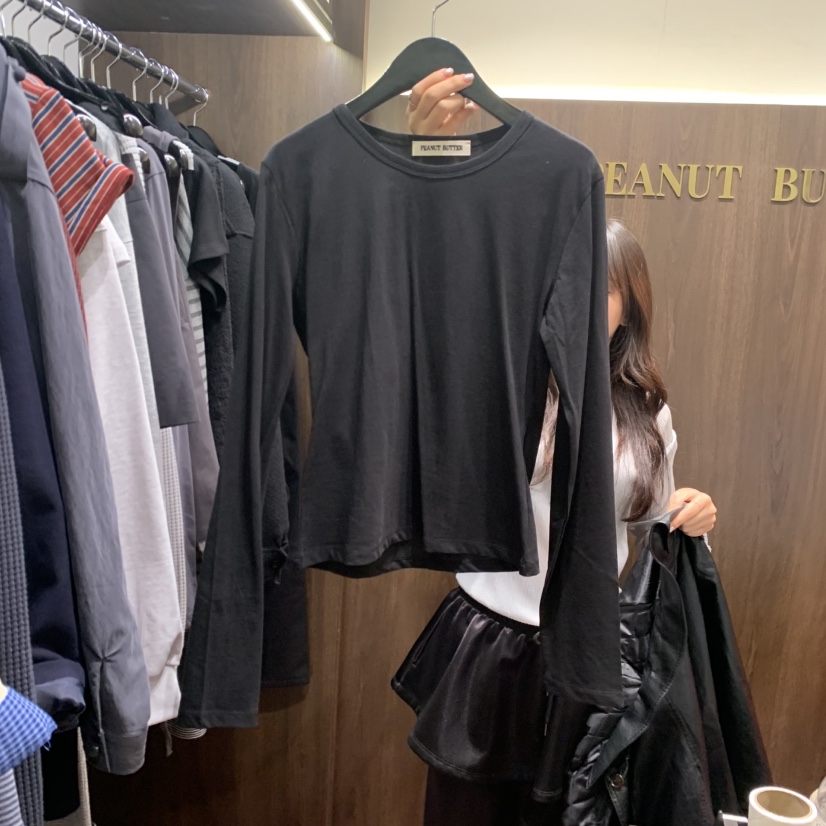 PEANUT BUTTER東大門實拍女士新品熱賣26春夏推薦長袖T恤PEANUT BUTTER長袖T恤圖色5