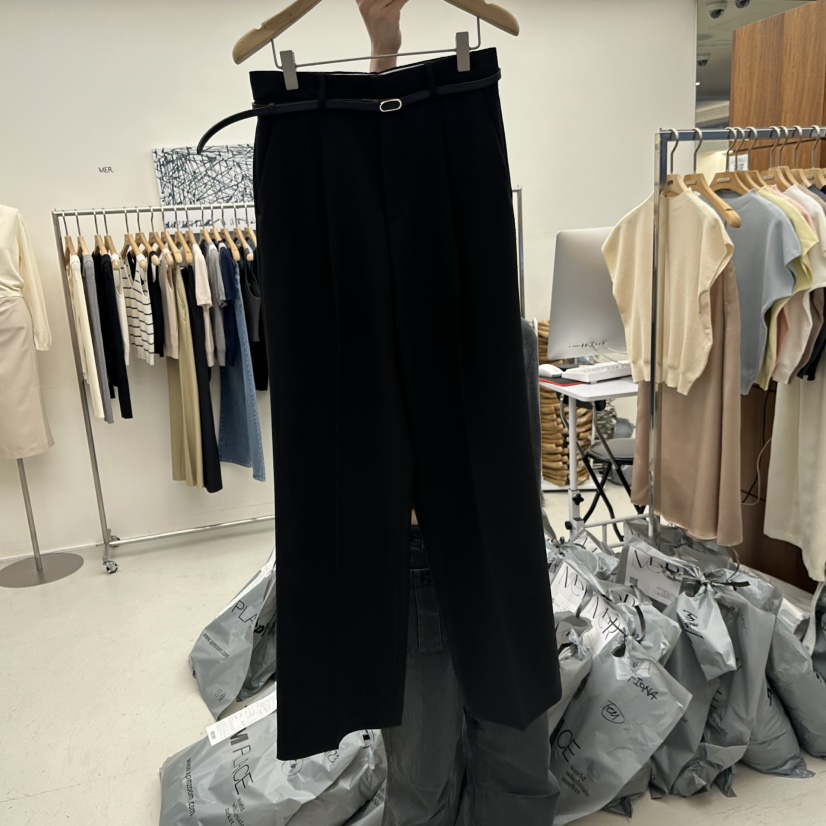 MER韓國代購女裝新款時尚人氣真品熱賣26春夏職業推薦休閑褲MER/ANGELO BIANCO休閑褲圖色2