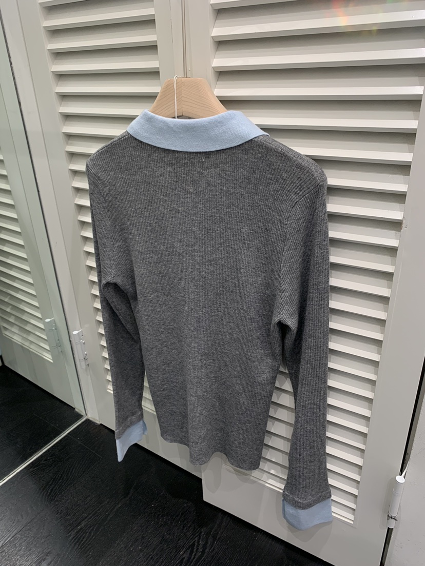 LE OVE/VERDI韓國代購女裝新款推薦時尚休閑針織衫假兩件LE OVE/VERDI針織衫