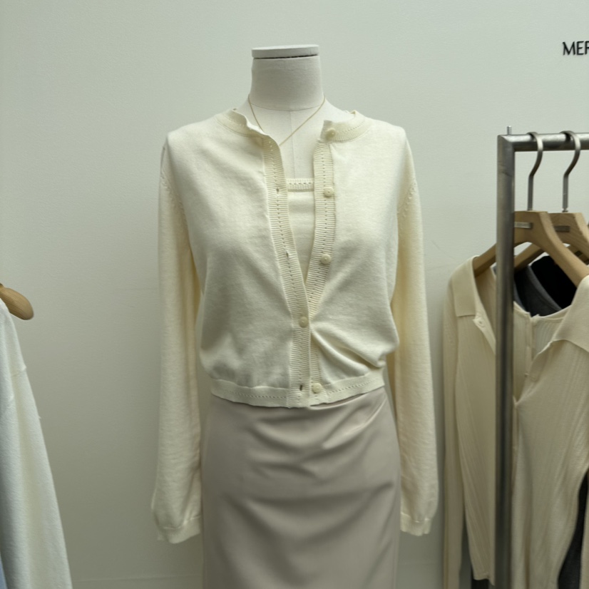 MER韓國直郵女裝新款26春夏推薦休閑人氣時尚職業熱賣針織衫MER/ANGELO BIANCO針織衫圖色1