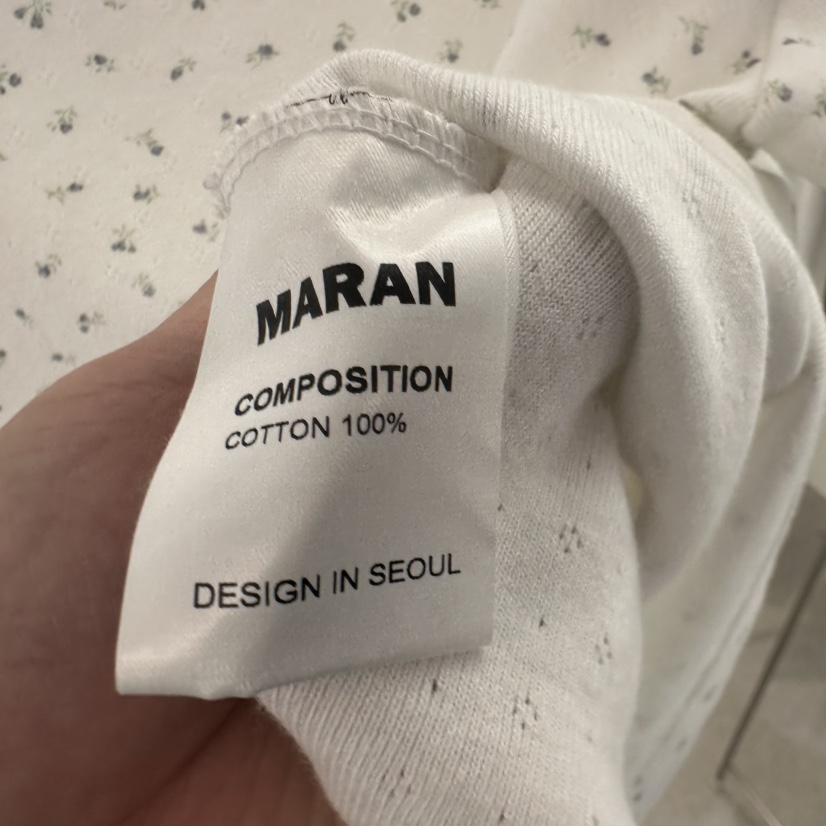 MARAN-P東大門實拍女士新款真品26春夏職業推薦休閑T恤羅紋MARANT恤